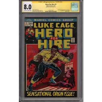 Hero For Hire #1 Stan Lee Signature Series CGC 8.0 (OW-W) *1575271001*