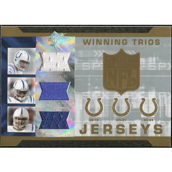 2007 Upper Deck SPx Winning Trios Jerseys #MWF Peyton Manning Reggie Wayne Dwight Freeney