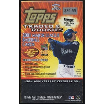 2001 Topps Chrome Traded & Rookies Baseball Blaster Box