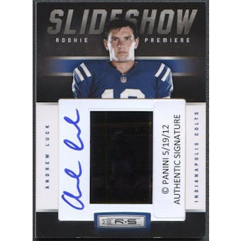 2012 Rookies and Stars #12 Andrew Luck Rookie Premiere Slideshow Auto #36/50