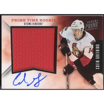 2011/12 Panini Prime #23 Colin Greening Prime Time Rookie Jersey Auto #01/50