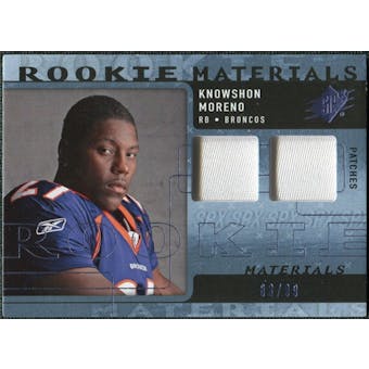 2009 Upper Deck SPx Rookie Materials Dual Swatch Patch #RMKM Knowshon Moreno /99