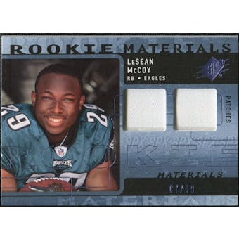 2009 Upper Deck SPx Rookie Materials Dual Swatch Patch #RMLM LeSean McCoy /99