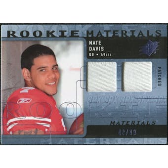 2009 Upper Deck SPx Rookie Materials Dual Swatch Patch #RMND Nate Davis /99