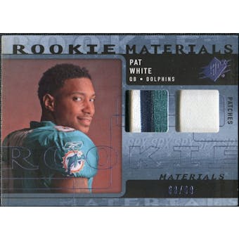 2009 Upper Deck SPx Rookie Materials Dual Swatch Patch #RMPW Pat White /99