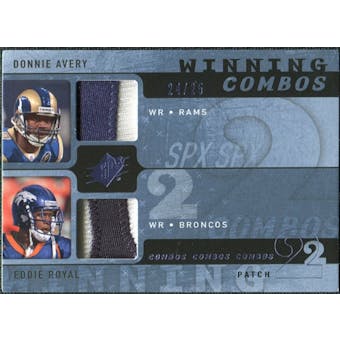 2009 Upper Deck SPx Winning Combos Patch #AR Donnie Avery/Eddie Royal /25