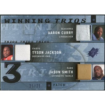 2009 Upper Deck SPx Winning Trios Patch #RC1 Aaron Curry/Tyson Jackson/Jason Smith /25