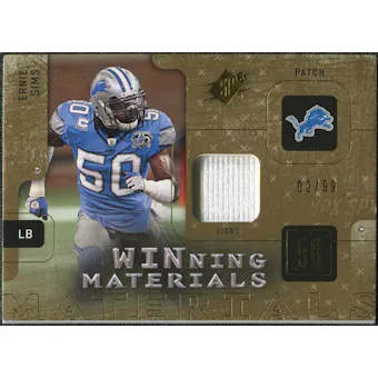 2009 Upper Deck SPx Winning Materials Patch #WES Ernie Sims /99