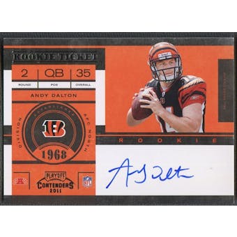 2011 Playoff Contenders #225A Andy Dalton Rookie Auto