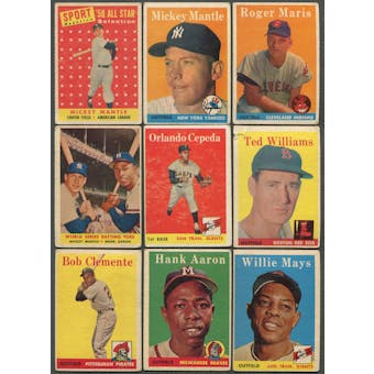 1958 Topps Baseball Complete Set (VG)
