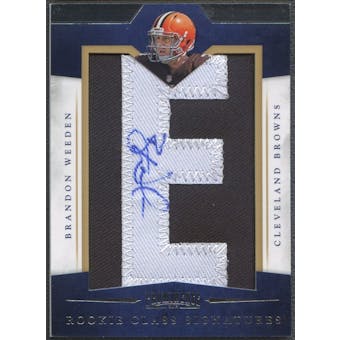 2012 Panini Prominence #223 Brandon Weeden Rookie Letter "E" Patch Auto #61/90