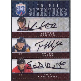 2009/10 Be A Player #S3MKH Victor Hedman Erik Karlsson Tyler Myers Signatures Trios Auto
