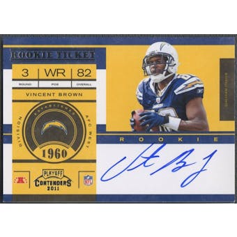 2011 Playoff Contenders #233A Vincent Brown Rookie Auto