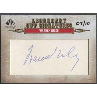 2011 SP Legendary Cuts #194 Warren Giles Legendary Signatures Auto #07/10