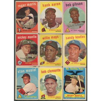 1959 Topps Baseball Complete Set (VG-VG-EX)