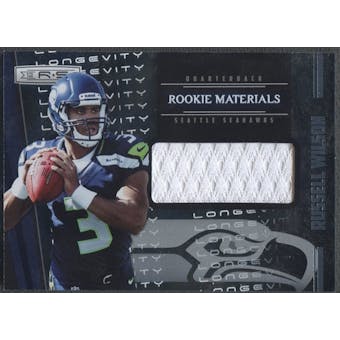 2012 Rookies and Stars #246 Russell Wilson Rookie Materials Longevity Parallel Jersey #099/249