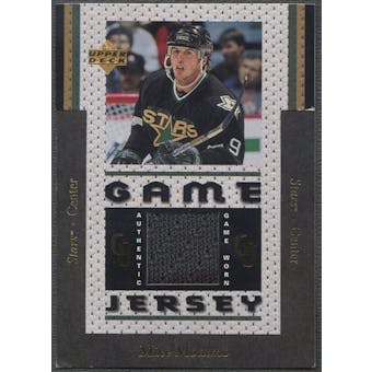 1996/97 Upper Deck #GJ9 Mike Modano Game Jersey 2 Color Black and Green