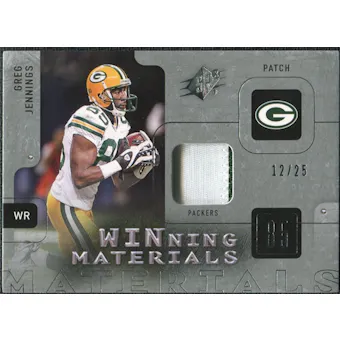 2009 Upper Deck SPx Winning Materials Patch Platinum #WGJ Greg Jennings /25