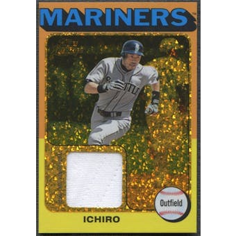 2011 Topps Lineage #IS Ichiro Suzuki 1975 Mini Relics Gold Canary Diamond Refractor Jersey #03/10