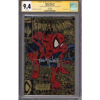 Spider-Man #1 Gold Edition Stan Lee Todd McFarlane Signature Series CGC 9.4 (W) *1587147016*