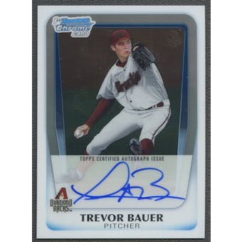 2011 Bowman Chrome Draft Prospect #TB Trevor Bauer Rookie Auto