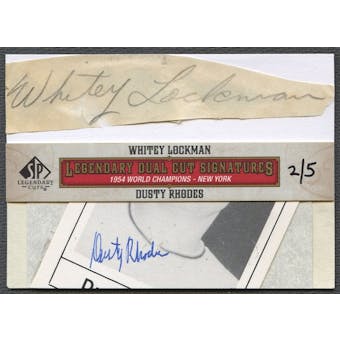 2011 SP Legendary Cuts #NYK54LR Whitey Lockman & Dusty Rhodes Legendary Dual Signatures Cut Auto #2/5