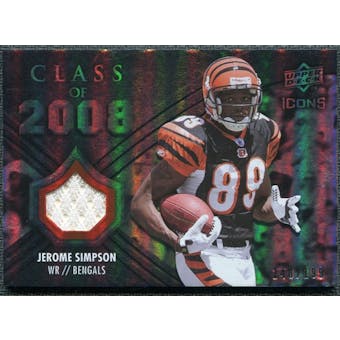 2008 Upper Deck Icons Class of 2008 Jersey Silver #CO22 Jerome Simpson /199