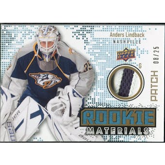 2010/11 Upper Deck Rookie Materials Patches #RMAL Anders Lindback /25