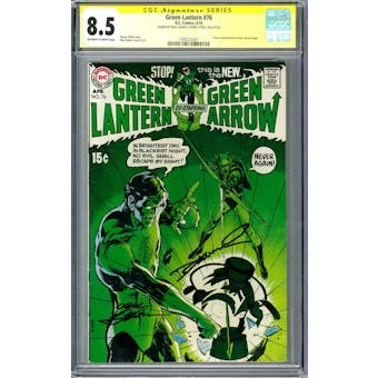 Green Lantern #76 CGC 8.5 Neal Adams Denny O'Neil Signature Series (OW-W) *1590235001*