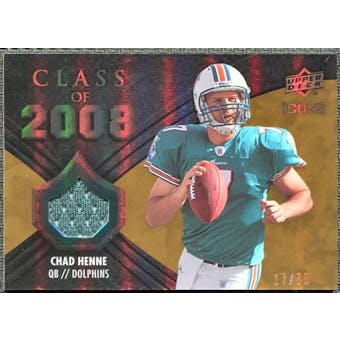 2008 Upper Deck Icons Class of 2008 Jersey Gold #CO8 Chad Henne /75