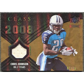 2008 Upper Deck Icons Class of 2008 Jersey Gold #CO9 Chris Johnson /75