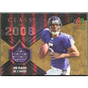 2008 Upper Deck Icons Class of 2008 Jersey Gold #CO19 Joe Flacco /75