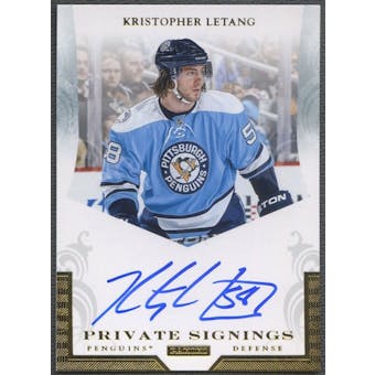 2011/12 Panini #LET Kristopher Letang Private Signings Auto