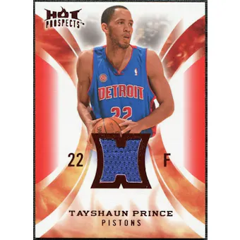 2008/09 Upper Deck Hot Prospects Hot Materials Red #HMTP Tayshaun Prince 22/25