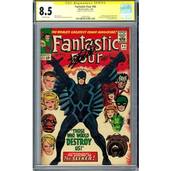 Fantastic Four # 46 CGC 8.5 (OW) Signed By Stan Lee *1593457002*
