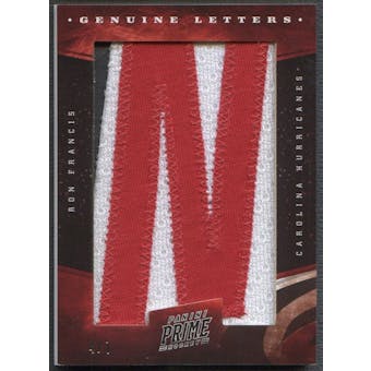 2011/12 Panini Prime #83 Ron Francis Genuine Letter "N" Patch #4/7
