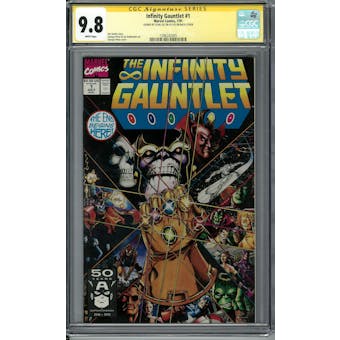 Infinity Gauntlet #1 Stan Lee Signature Series CGC 9.8 (W) *1596242005*