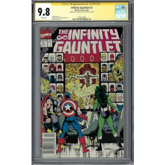 Infinity Gauntlet #2 Stan Lee Signature Series CGC 9.8 (W) *1596242006*
