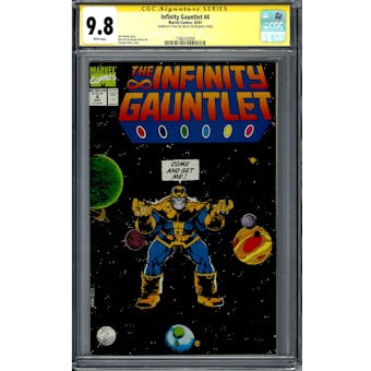 Infinity Gauntlet #4 Stan Lee Signature Series CGC 9.8 (W) *1596242008*