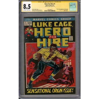 Hero For Hire #1 Stan Lee Signature Series CGC 8.5 (W) *1596246015*