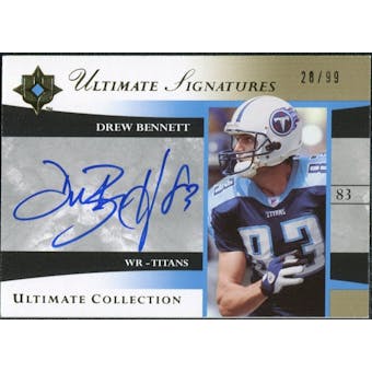 2006 Upper Deck Ultimate Collection Ultimate Signatures #USDB Drew Bennett Autograph /99