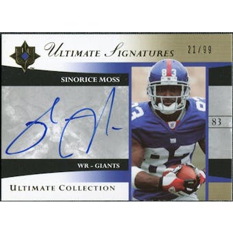 2006 Upper Deck Ultimate Collection Ultimate Signatures #USSM Sinorice Moss Autograph /99