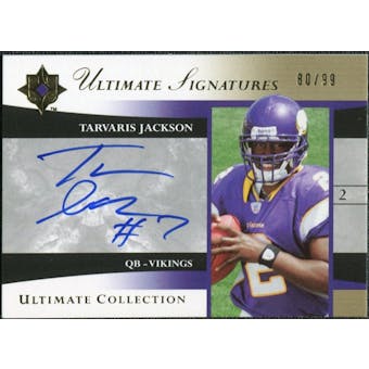 2006 Upper Deck Ultimate Collection Ultimate Signatures #USTJ Tarvaris Jackson Autograph /99