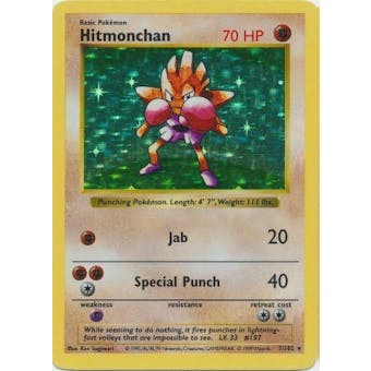 Pokemon Base Set 1 Single Hitmonchan 7/102 - Shadowless