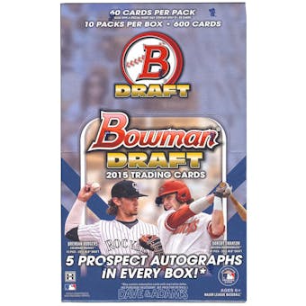 2015 Bowman Draft Picks & Prospects Baseball SUPER Jumbo Box