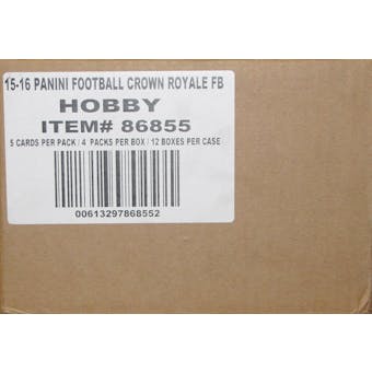 2015 Panini Crown Royale Football Hobby 12-Box Case