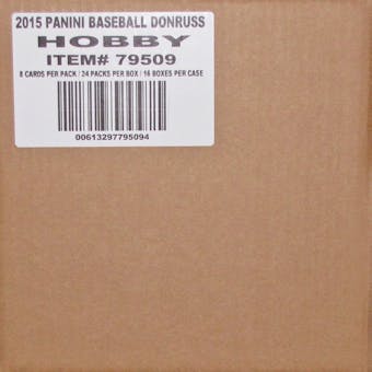 2015 Panini Donruss Baseball Hobby 16-Box Case