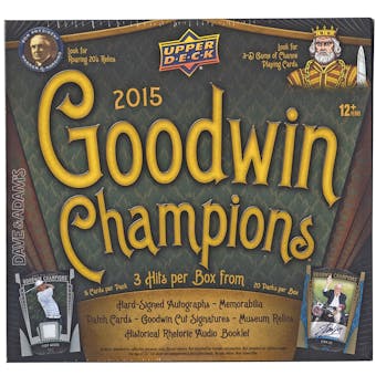 2015 Upper Deck Goodwin Champions Hobby Box