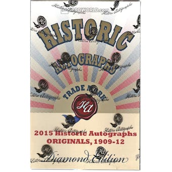 2015 Historic Autograph Originals 1909-1912 Diamond Edition Baseball Hobby Box