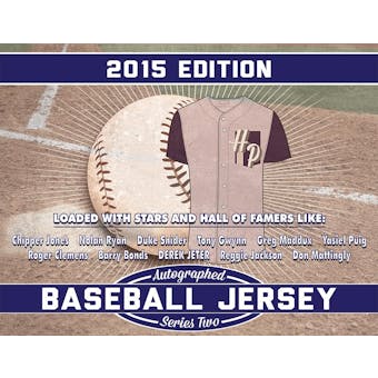 2015 Hit Parade Autographed Baseball Jersey Hobby Box - Series 1 - Chance for Derek Jeter Steiner Jerse